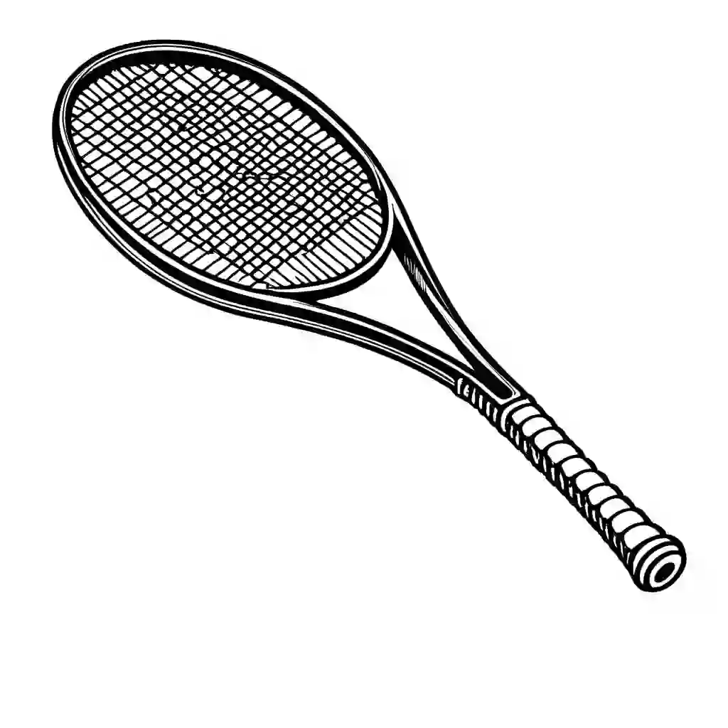 Tennis Racket coloring pages